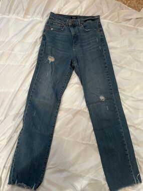 Express Distressed Blue Jeans